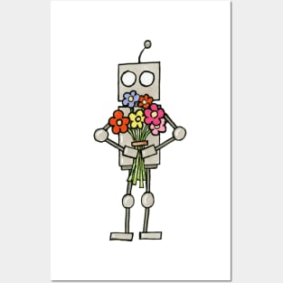 Cutebots Bouquet of Flowers Posters and Art